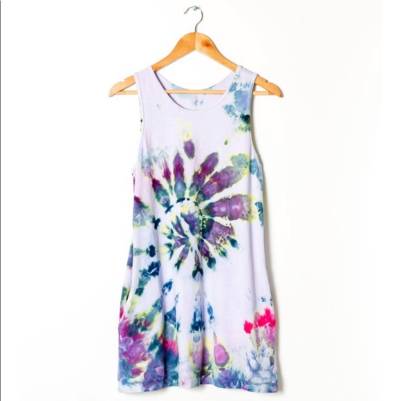 Free People Dresses & Skirts - Riverside Tool & Dye tank dress tiedie pockets s/m